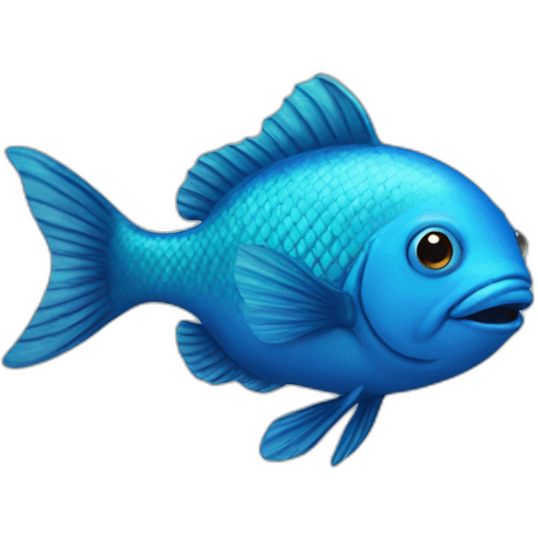 Blue fish emoji