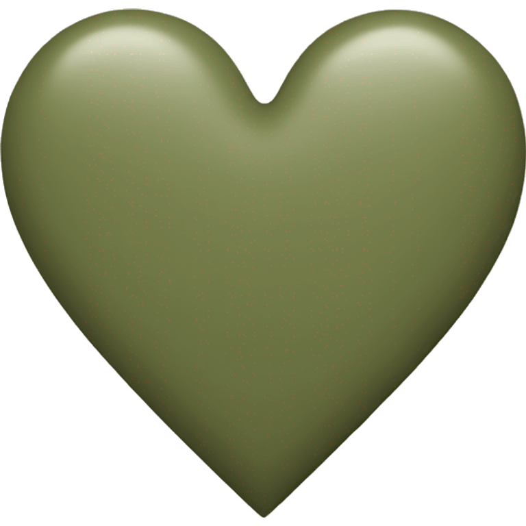 khaki green heart emoji