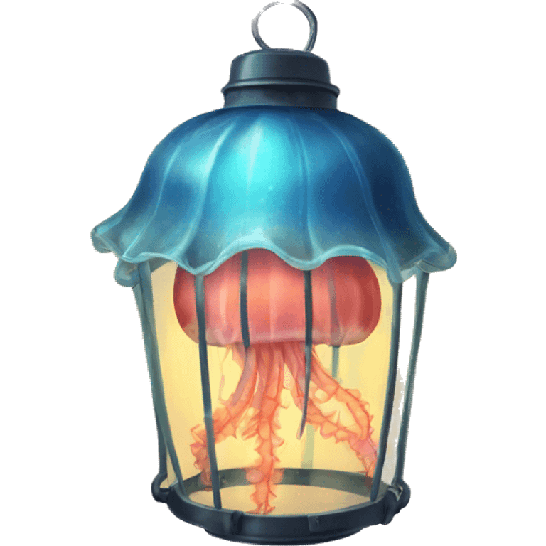 jellyfish in a lantern emoji