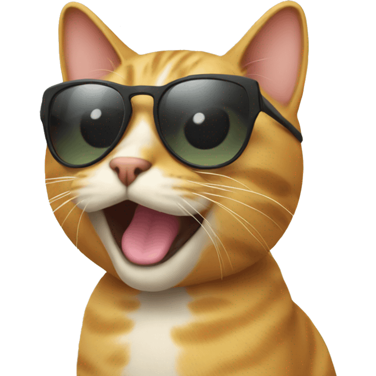 Cat with sunglasses emoji