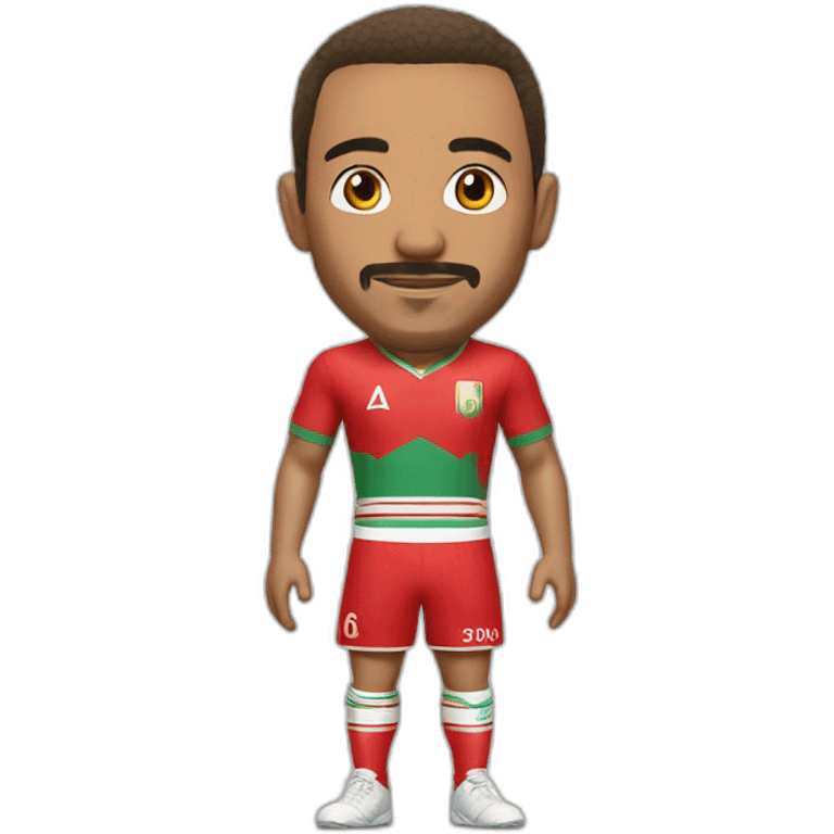 Ronn Aldo avec un maillot du Maroc et avec écrit 69 au milieu du maillot  emoji