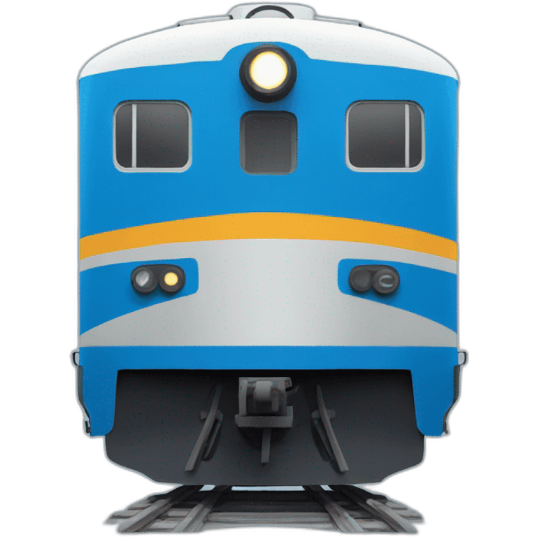 russian train, blue color, front view emoji