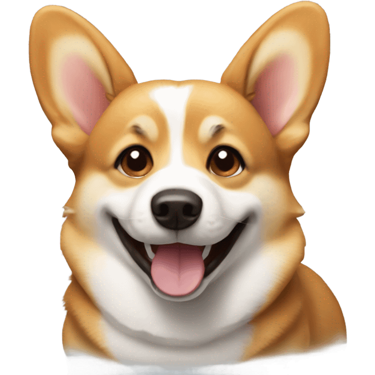 Happy corgie emoji