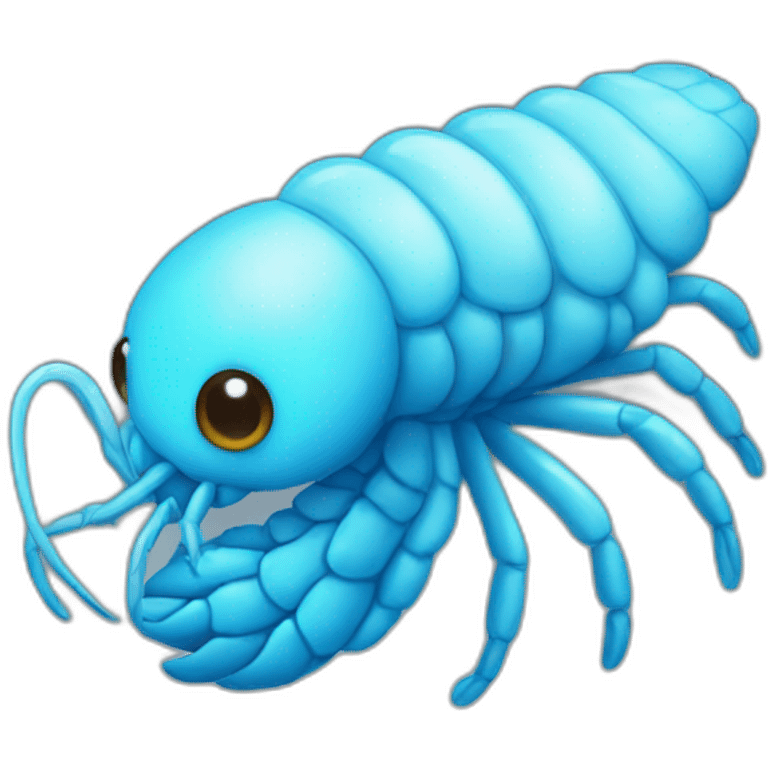 light blue shrimp emoji