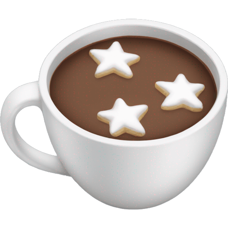 A winter cup of hot chocolate. emoji