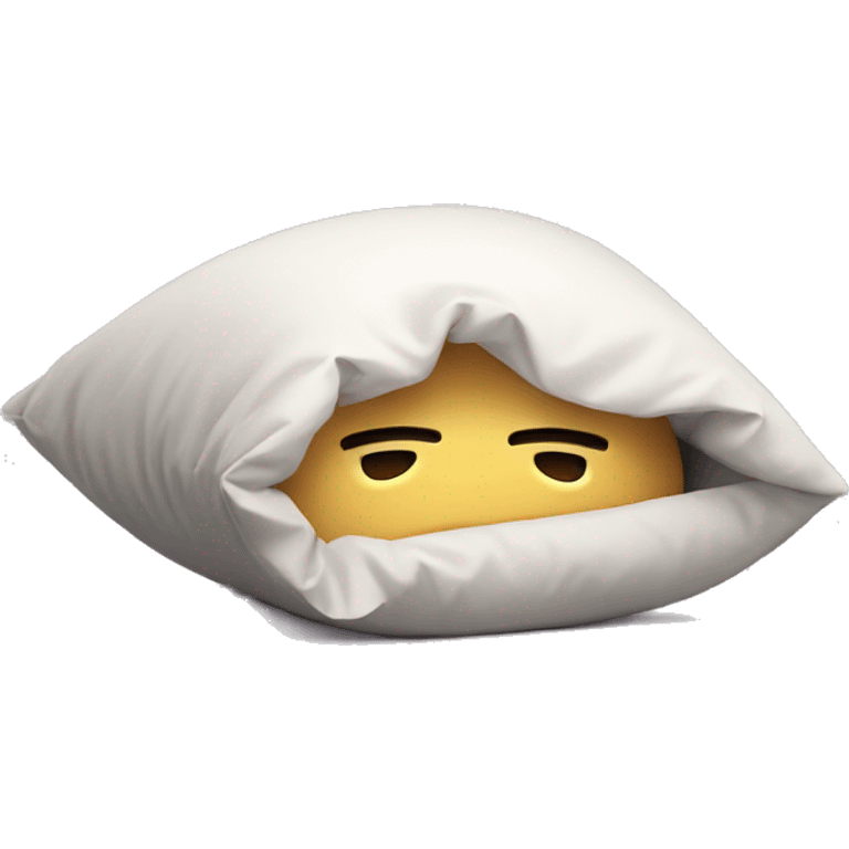 cartoon head buried in pillow emoji