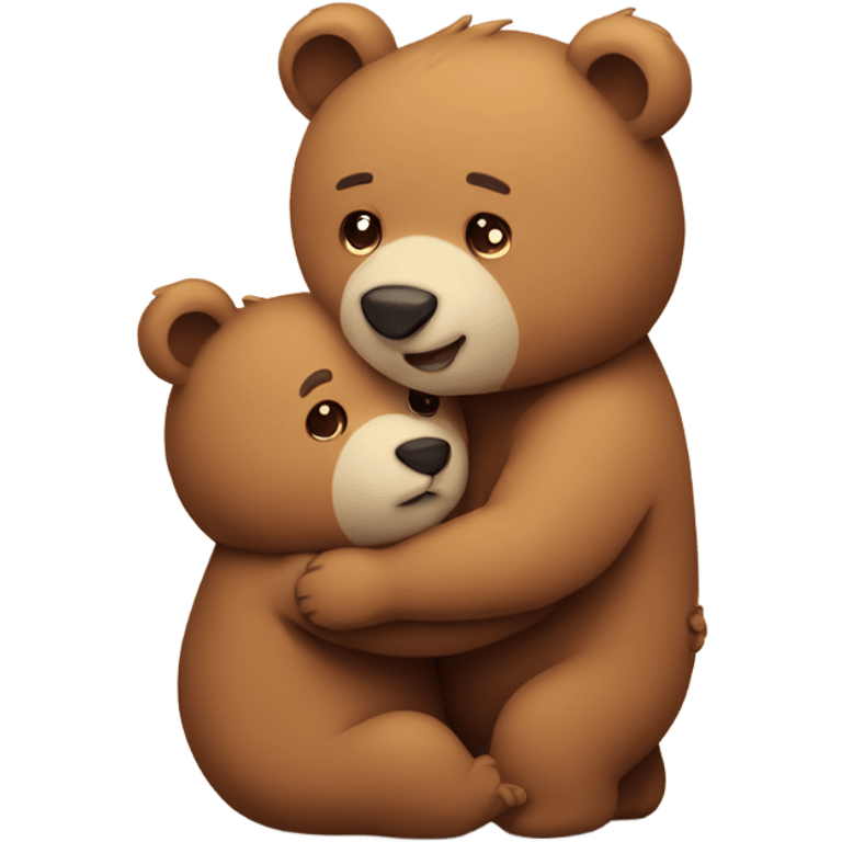 Bears hugging cute  emoji