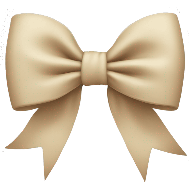 Beige bow emoji