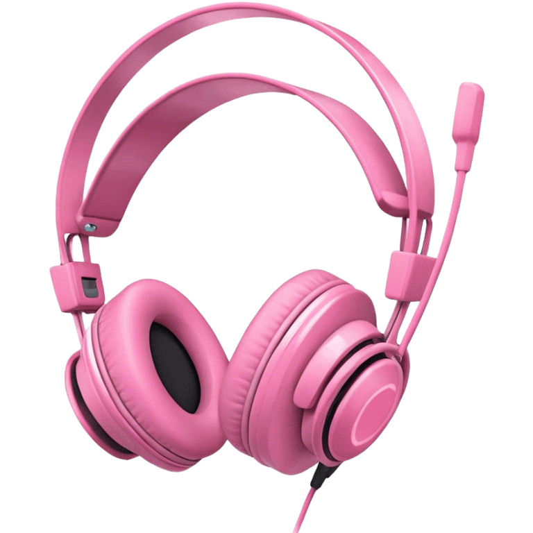 Pink headset emoji