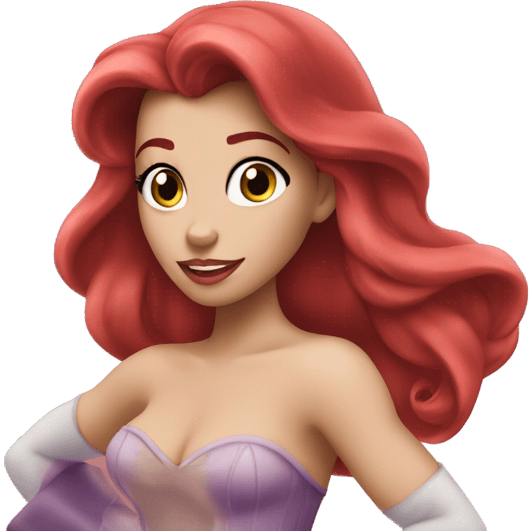 Ariel Disney with just upper body emoji