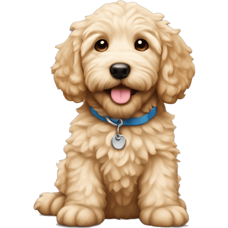 Golden doodle puppy emoji