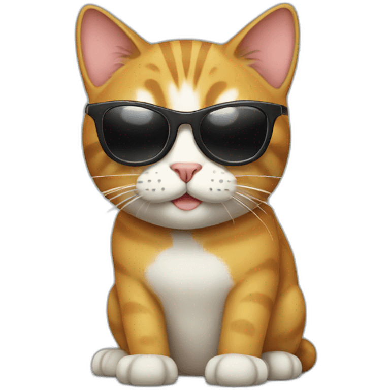 Cat with sunglasses emoji