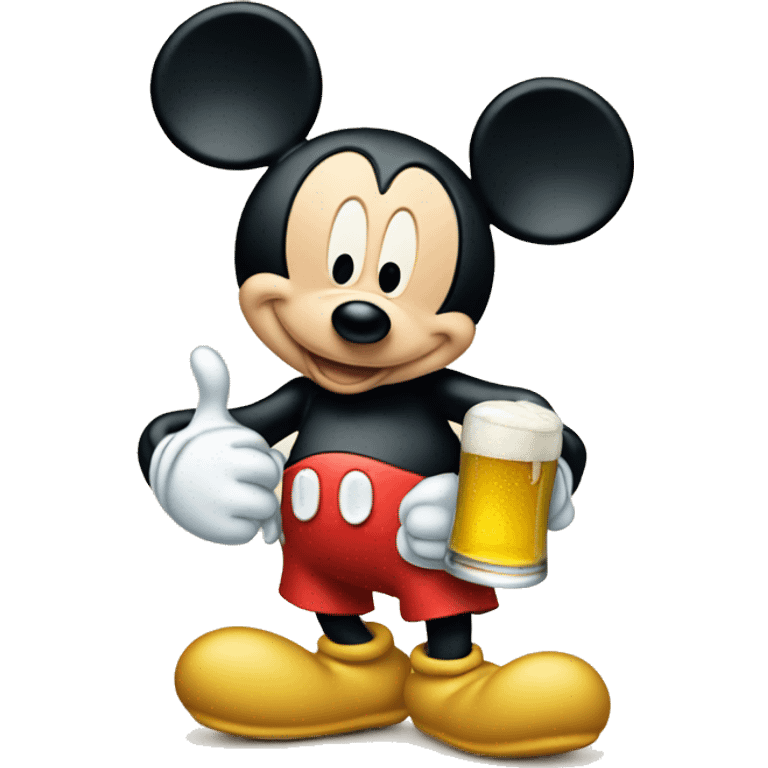 mickey tomando cerveja emoji