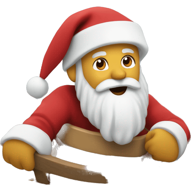 Santa on a boat emoji