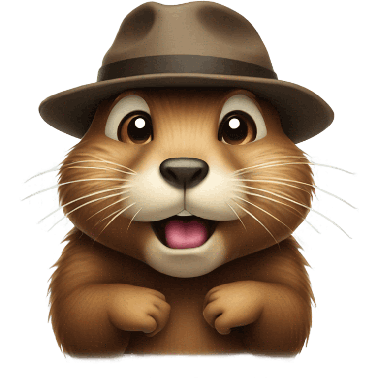 Beaver with dumb up emoji