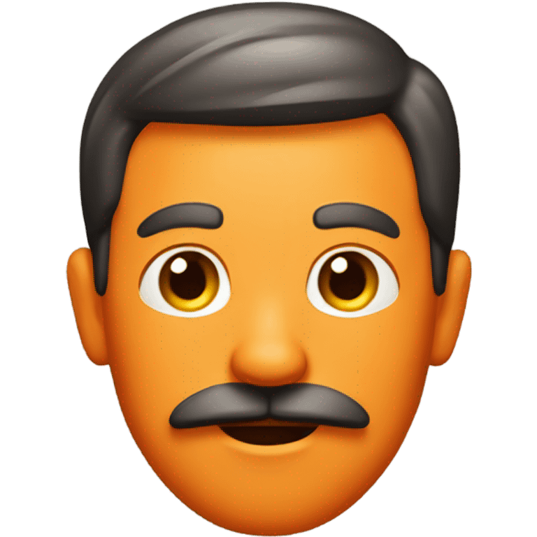 Orange man with mustache  emoji