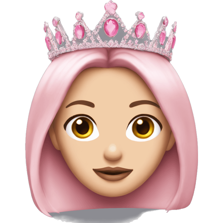 Megan fox wearing a pink tiara emoji