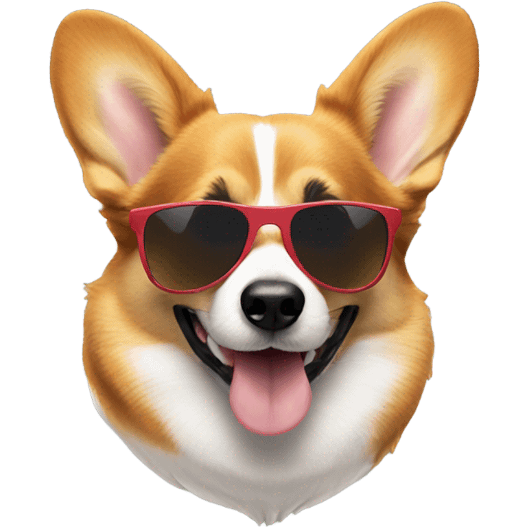 Corgi wearing sunglasses emoji