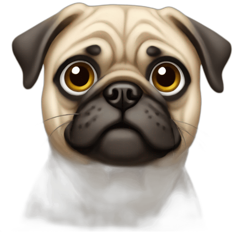 Pug cuidando la casa  emoji