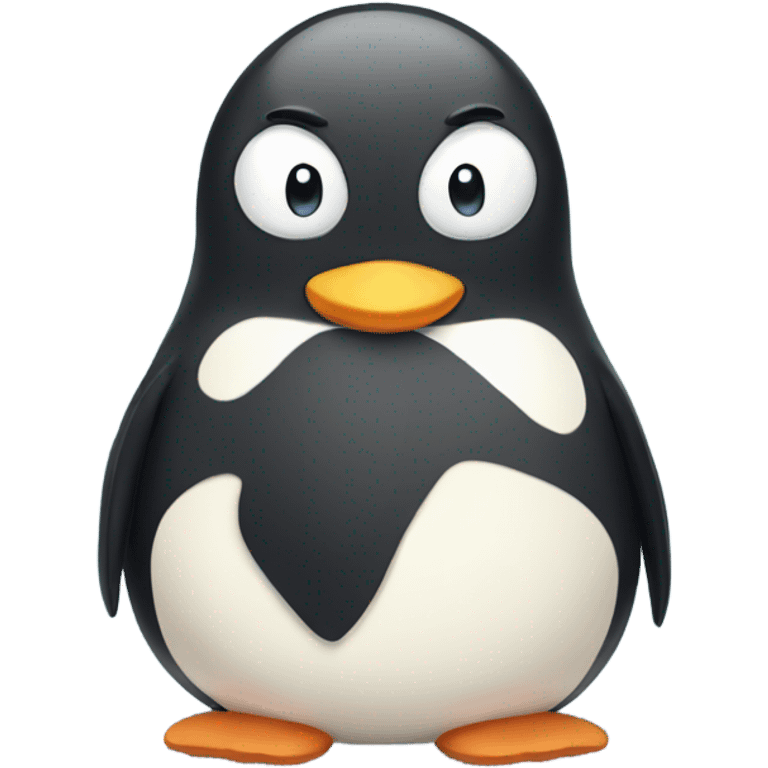 Chubby cute penguin emoji