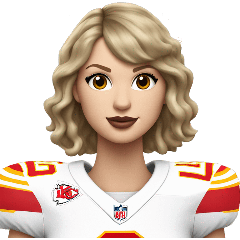 Taylor swift in chiefs Jersey ￼ emoji