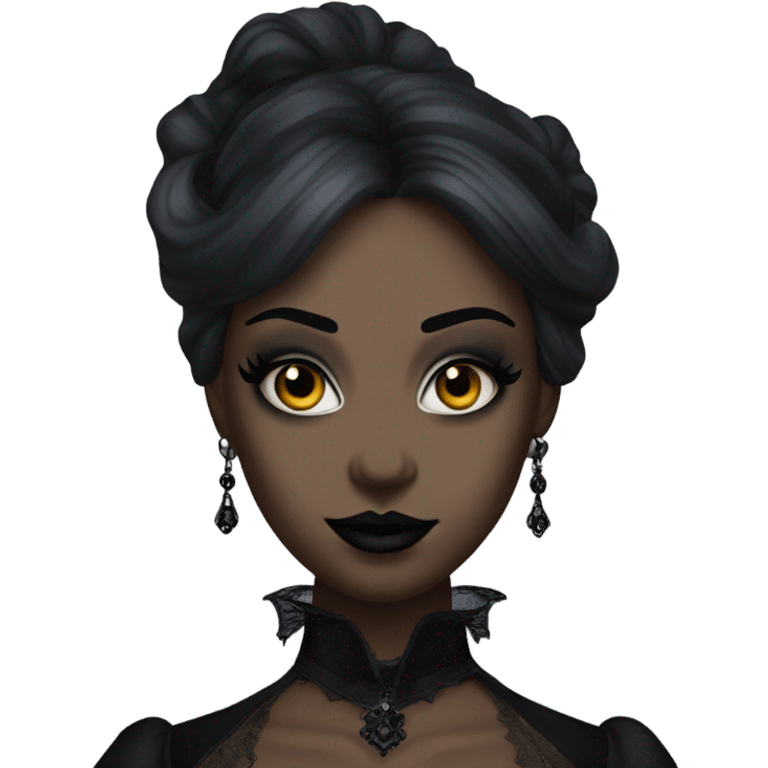 Hyper Realistic Goth victoria secret model vampire  emoji