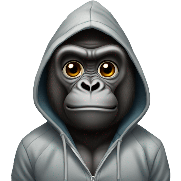 Gorilla wearing a hoodie emoji