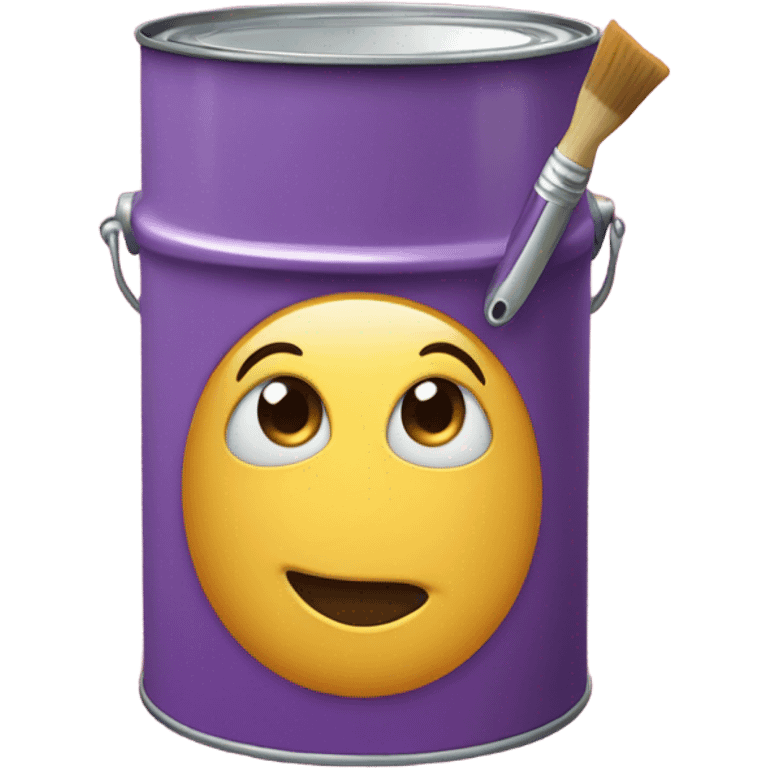 Colorful Paint can that has most Cute face  emoji