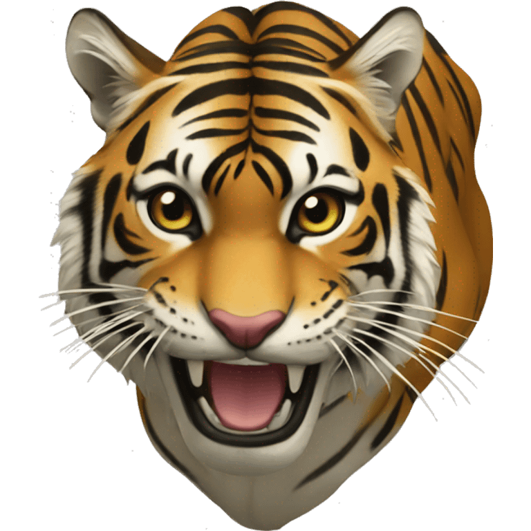 Tigre sacando la lengua emoji