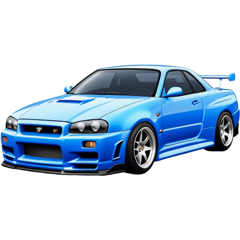 Skyline r34 fast and furious blue emoji