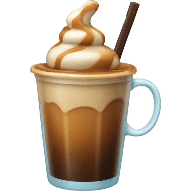 Ice caramel coffee emoji