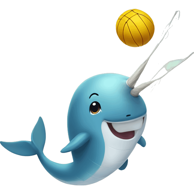 narwhal playing volleyball emoji