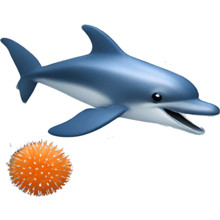 aquarium with sea urchin and dolphin emoji