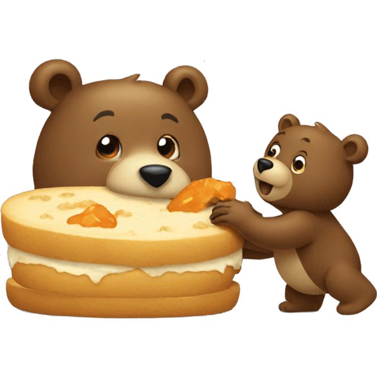 Bear eating food emoji