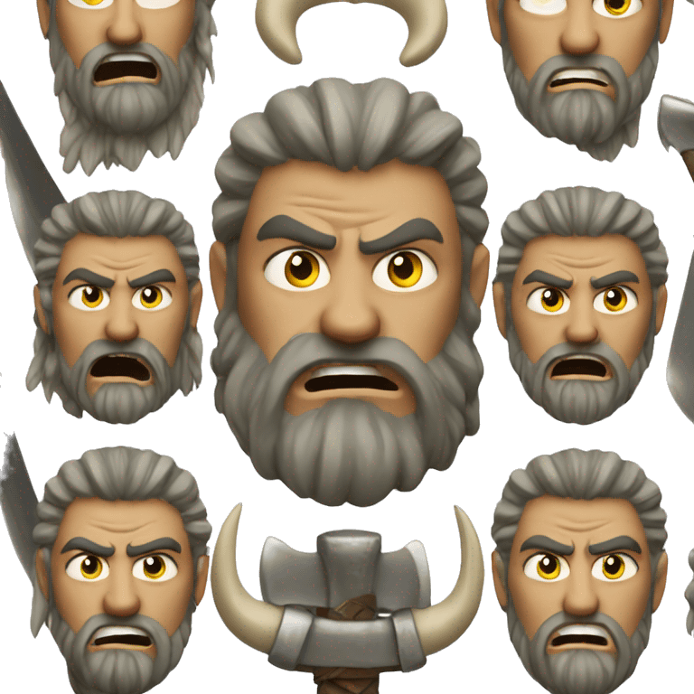 Vikinger Head Angry emoji