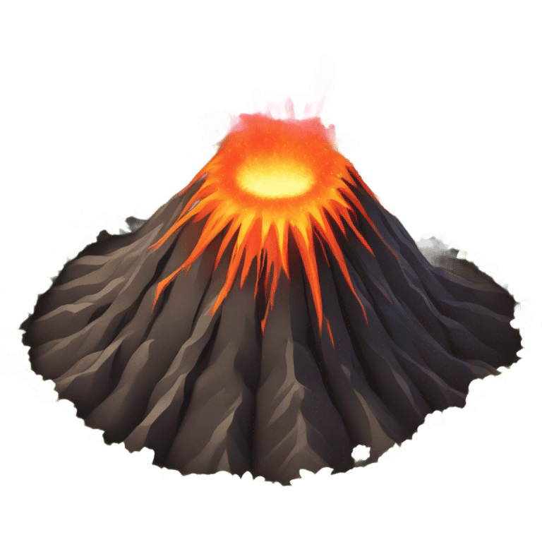 volcano with flowers  emoji