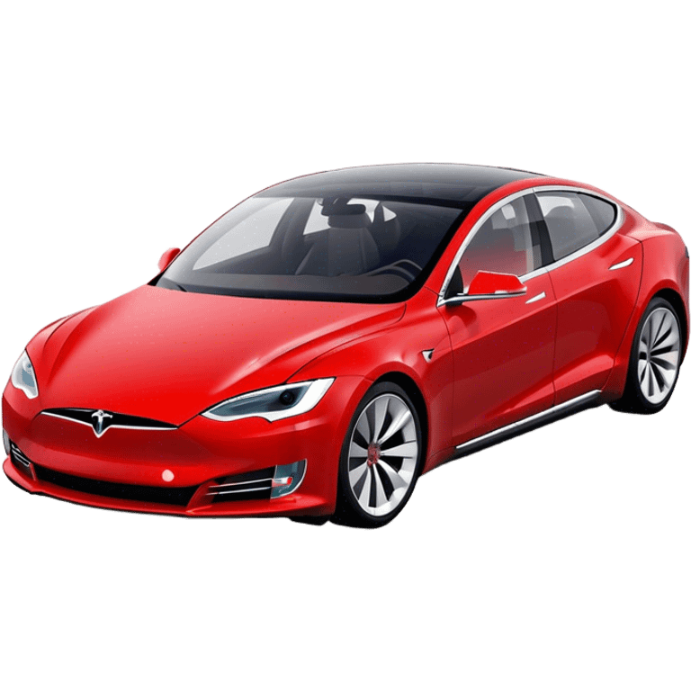 Tesla Model S - Tesla (Model Year: 2022) (Iconic colour: Red) emoji