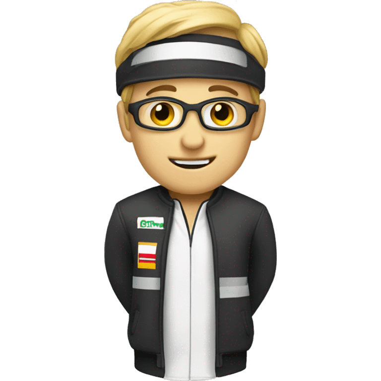 Create an emoji based on the Jenkins CI icon, but customize it to resemble the main character from the "F1" emoji