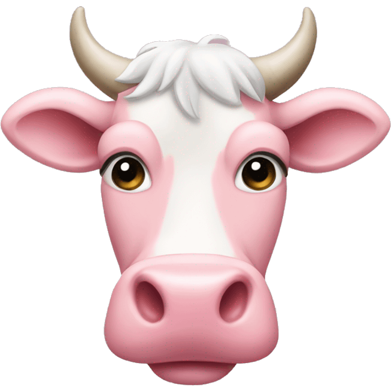 Pastel pink cow emoji