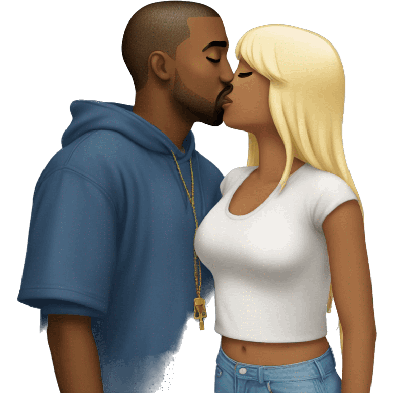 Lil tecca kissing Kanye  emoji