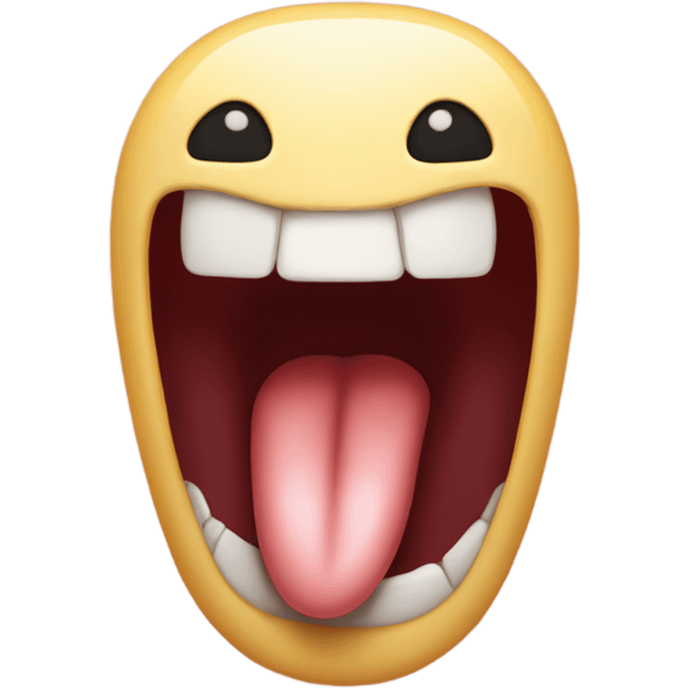 an emoji  of a tongue without teeth emoji