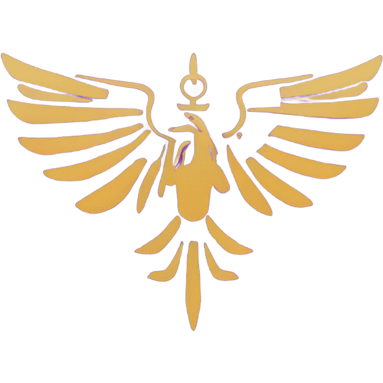 Logo of Faravahar on purple background emoji