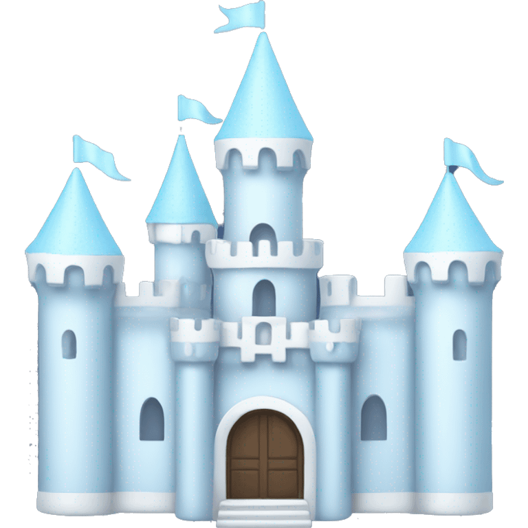 Pastel blue White Castle emoji