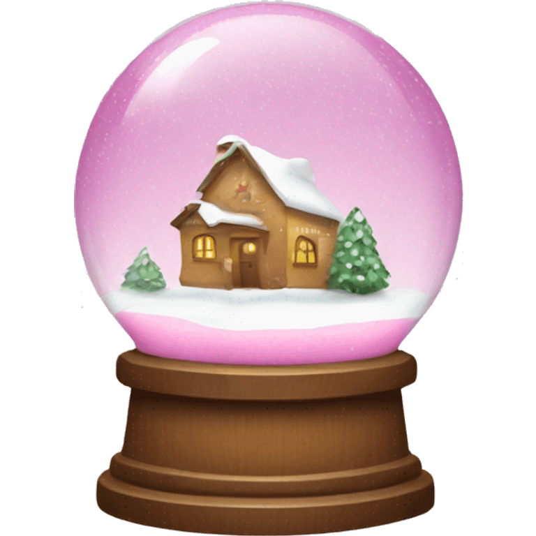 Pink snow globe  emoji