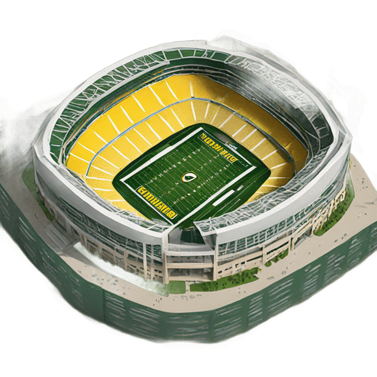 Packers stadium cartoon style  emoji