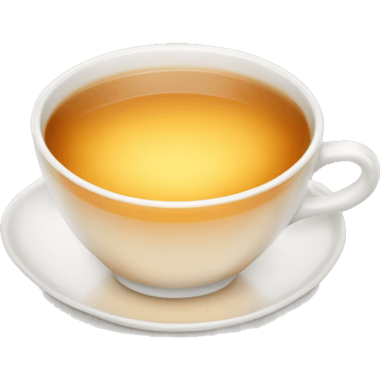 Clear tea cup with light caramel color tea  emoji