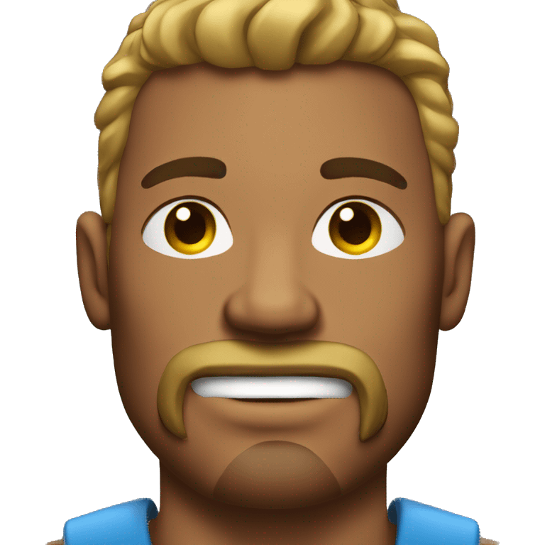 muscular man with goatee emoji