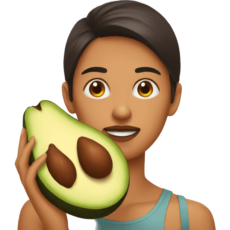 Aguacate con labios grandes emoji