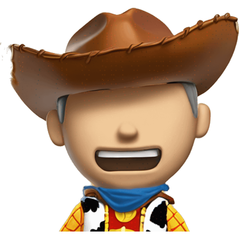 Toy Story woody with gold chain on neck and teeth grill emoji