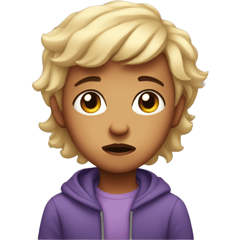 a nonbinary kid looking disgusted  emoji